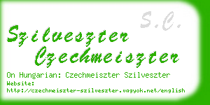 szilveszter czechmeiszter business card